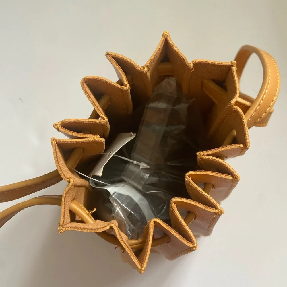 Drawstring Vegan Leather Bag - Picture 3 of 8